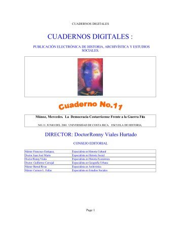 cuadernos digitales - Escuela de Historia - Universidad de Costa Rica