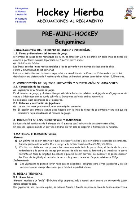 Reglamento hockey hierba 09