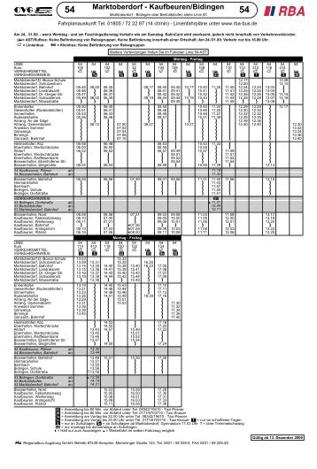 Marktoberdorf - Kaufbeuren/Bidingen - RBA