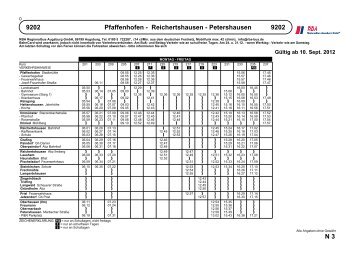 9202 9202 Pfaffenhofen - Reichertshausen - Petershausen N 3 - RBA