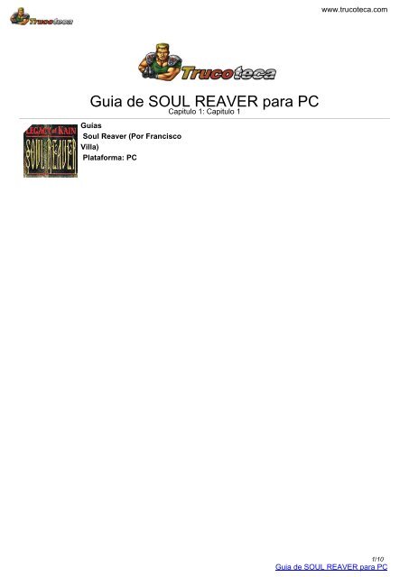 Guia de SOUL REAVER para PC - Trucoteca.com