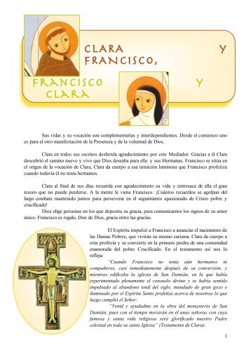 CLARA y FRANCISCO, Francisco y Clara - Franciscanos OFM ...