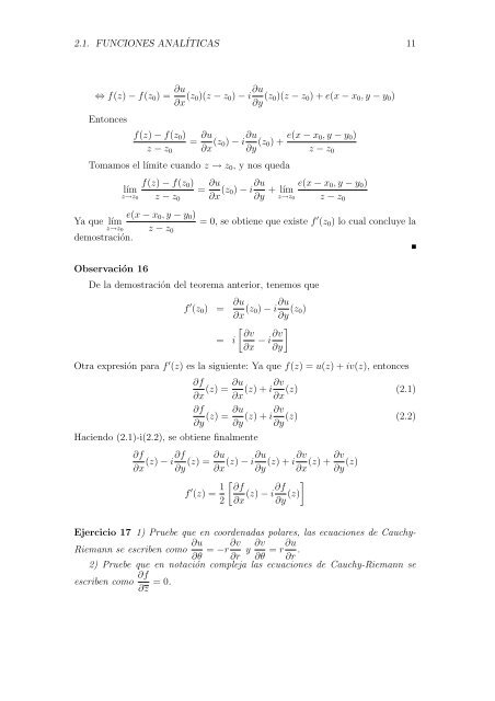 Apuntes de Variable Compleja - Carlos Lizama homepage ...