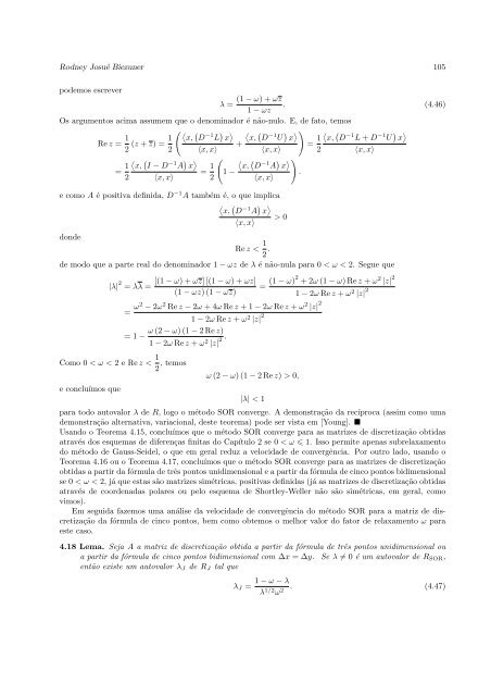 Autovalores do Laplaciano - Departamento de Matemática - UFMG