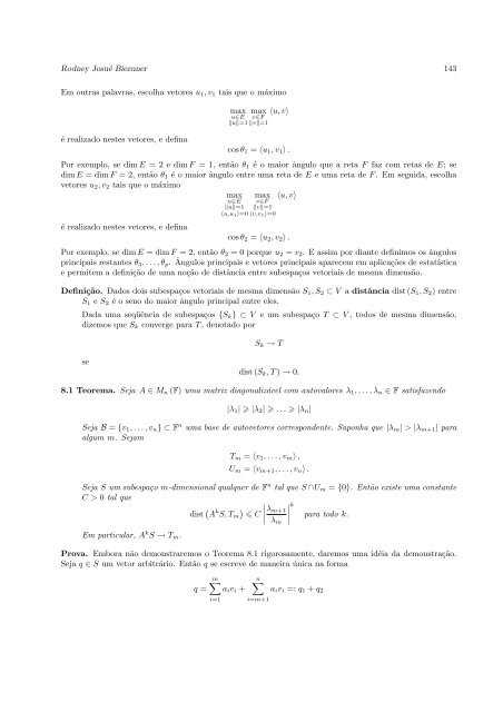 Autovalores do Laplaciano - Departamento de Matemática - UFMG