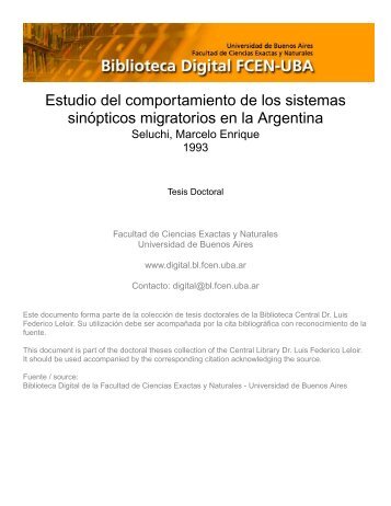 Biblioteca Digital | FCEN-UBA | Seluchi, Marcelo Enrique. 1993 ...