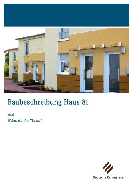 Baubeschreibung Haus 81 - Deutsche Reihenhaus AG