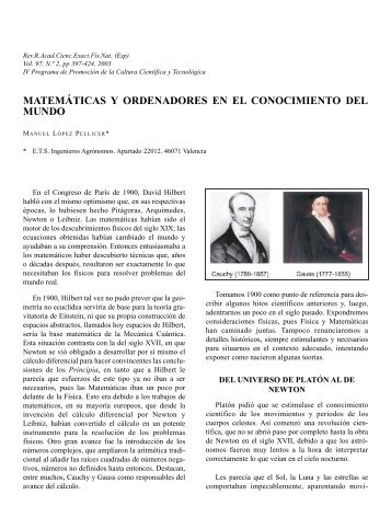 M. López Pellicer - Real Academia de Ciencias Exactas, Físicas y ...