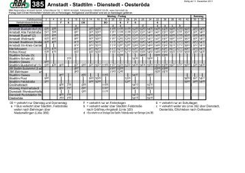 Linie 385 - RBA Regionalbus Arnstadt GmbH