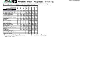 Linie 364 - RBA Regionalbus Arnstadt GmbH