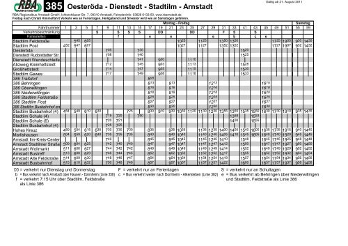 385 Arnstadt - Stadtilm - Dienstedt - Oesteröda - RBA Regionalbus ...