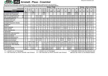352 Arnstadt - Plaue - Crawinkel - RBA Regionalbus Arnstadt GmbH