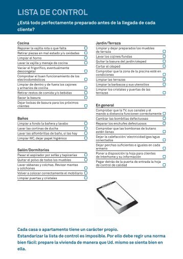 LISTA DE CONTROL - Interhome