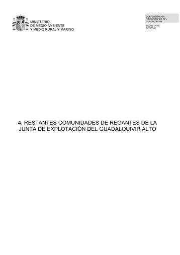 4. restantes comunidades de regantes de la junta de explotación del ...