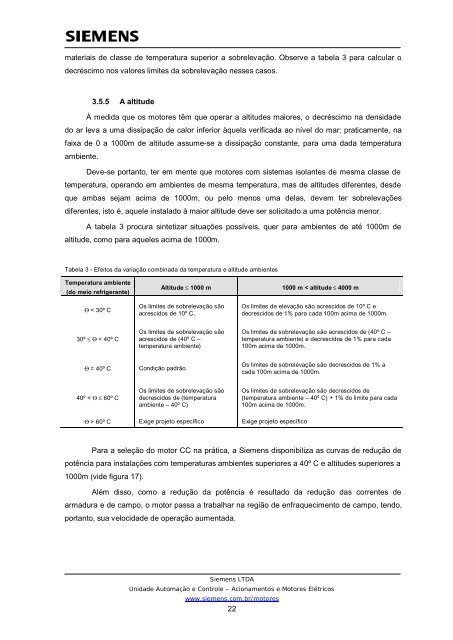 MOTORES DE CORRENTE CONTÍNUA - Siemens Brasil