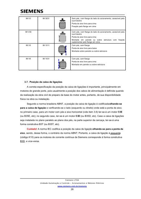 MOTORES DE CORRENTE CONTÍNUA - Siemens Brasil