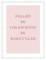 PASAJES DE LOS ESCRITOS DE BAHÁ'U'LLÁH - Bahá'í - Puerto Rico