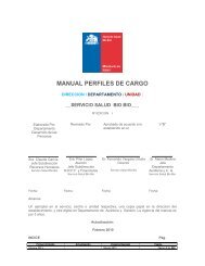 MANUAL PERFILES DE CARGO - Servicio de Salud Bío Bío