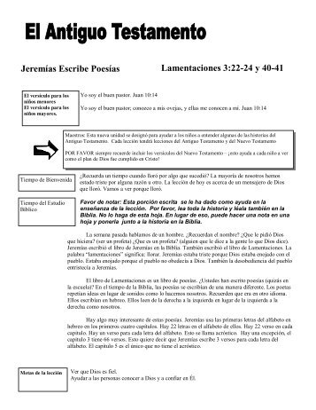 Jeremías Escribe Poesías Lamentaciones 3:22 ... - Mission Arlington