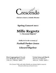 Mille Regretz program - Crescendo