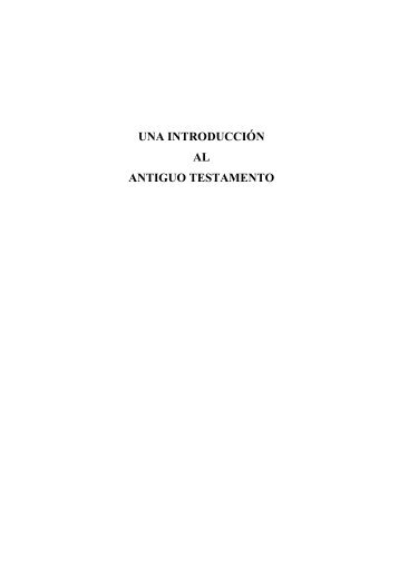 Introducción al Antiguo Testamento - Iglesia Reformada