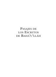 Pasajes de los Escritos de Bahá'u'lláh - Comunidad Bahá'í de ...