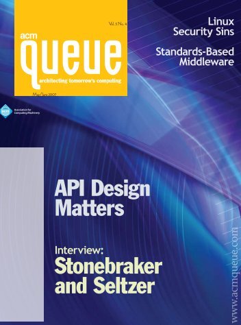 API Design Matters Stonebraker and Seltzer - RabbitMQ