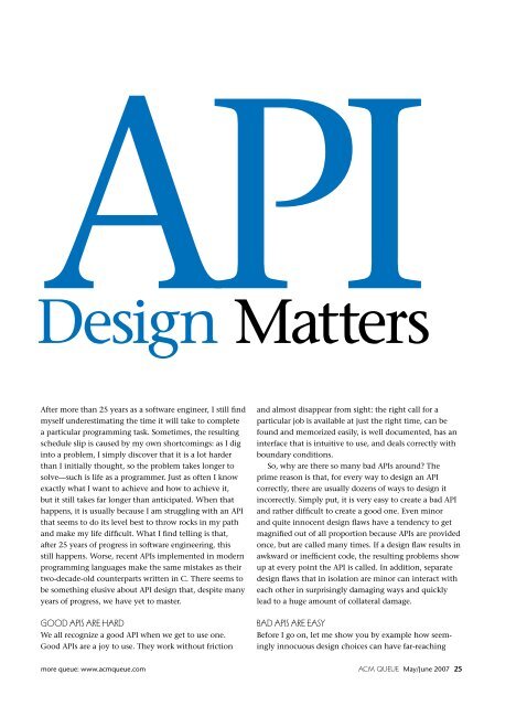 API Design Matters Stonebraker and Seltzer - RabbitMQ