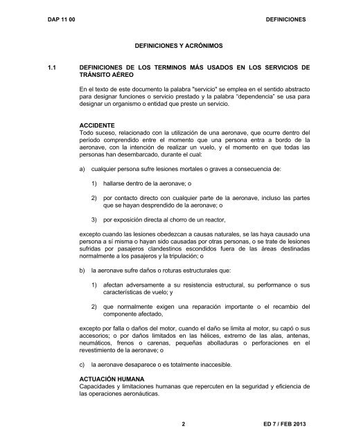 DIRECCION GENERAL DE AERONAUTICA CIVIL0 - Dirección ...