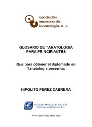 34. Glosario de tanatología para principiantes - Asociación ...