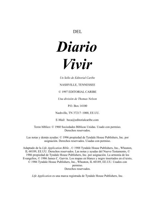 Biblia del diario vivir - Y La Verdad Nos Hara Libres