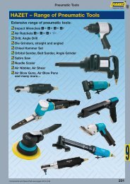 HAZET – Range of Pneumatic Tools - Venv Automaterialen