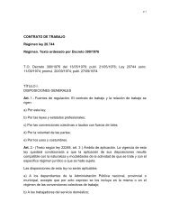 CONTRATO DE TRABAJO Régimen ley 20.744 Régimen. Texto ...