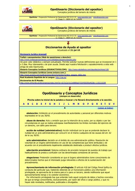 Opoglosario Diccionario - 