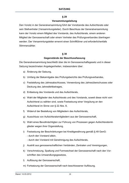 Satzung - Raiffeisenbank Estenfeld-Bergtheim eG