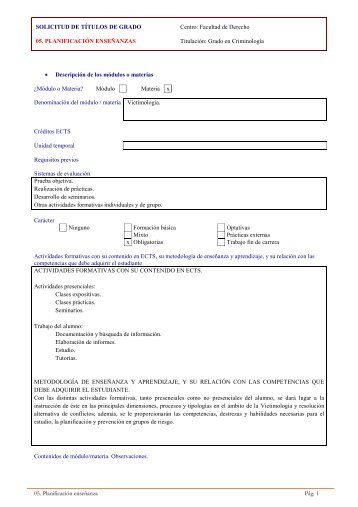 Ficha Victimología (pdf) - Facultad de Derecho