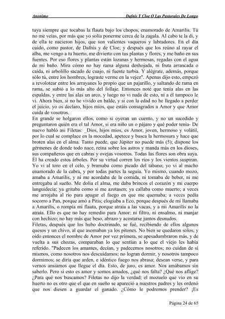 Dafnis Y Cloe O Las Pastorales De Longo - Historia Antigua