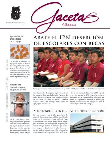 AbAtE El IPN dESERcióN dE EScOlARES cON bEcAS - Ccs.ipn.mx ...