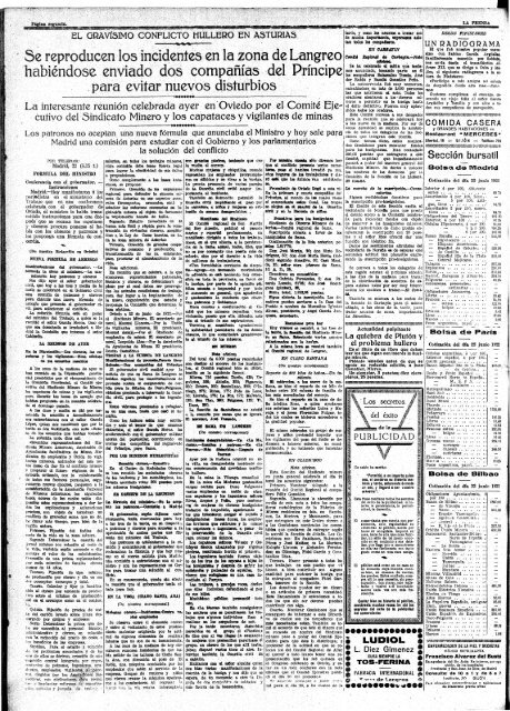 La Prensa 19220623 - Historia del Ajedrez Asturiano