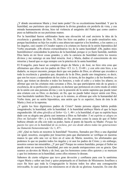 Tratado sobre la Humildad - Documentos sobre San José