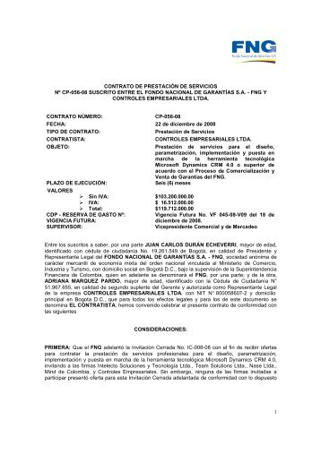 Archivo Contractual - Fondo Nacional de Garantías