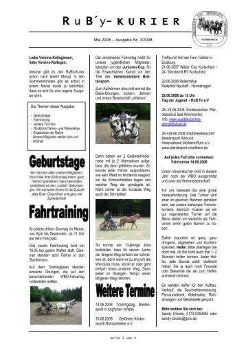 Ausgabe Nr. 3/2008 - Rheinischer und Bergischer Fahrverein eV
