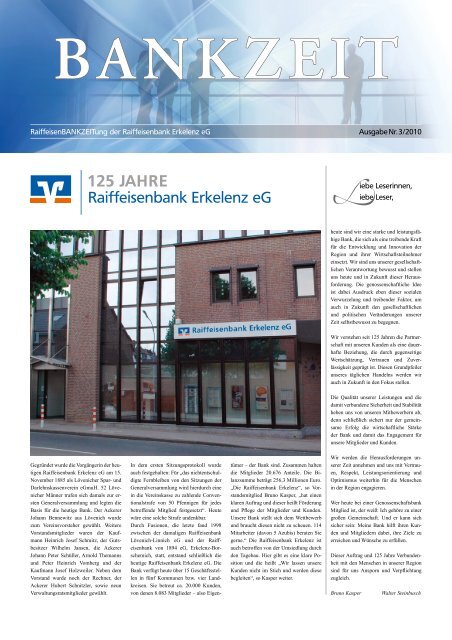 Bankzeit 3 2010 Raiffeisenbank Erkelenz Eg