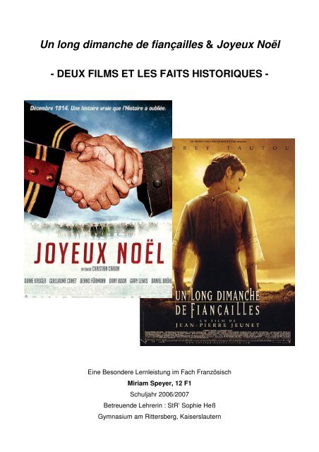 Un Long Dimanche De Fiancailles Amp Joyeux Noel Gymnasium Am Un Long Dimanche De Fiancailles Amp Joyeux Noel Gymnasium Am