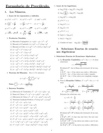 Formulario EDO I