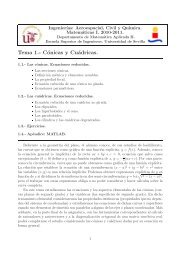 Tema 1.- Cónicas y Cuádricas. - Matemática Aplicada II