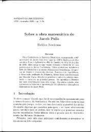 Sobre a obra matemática de Jacob Palis - Revista Matemática ...