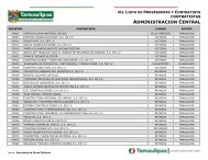 administracion central - Información Pública del Estado de Tamaulipas