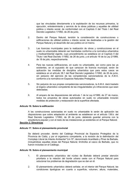 Plan de Ordenación de los Recursos Naturales y el Plan Rector de ...