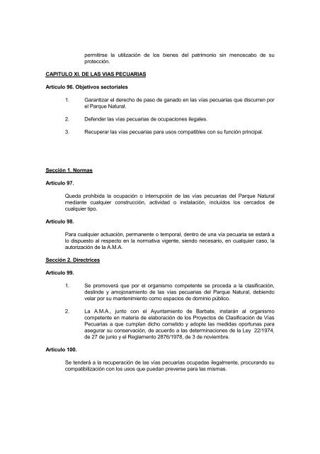 Plan de Ordenación de los Recursos Naturales y el Plan Rector de ...